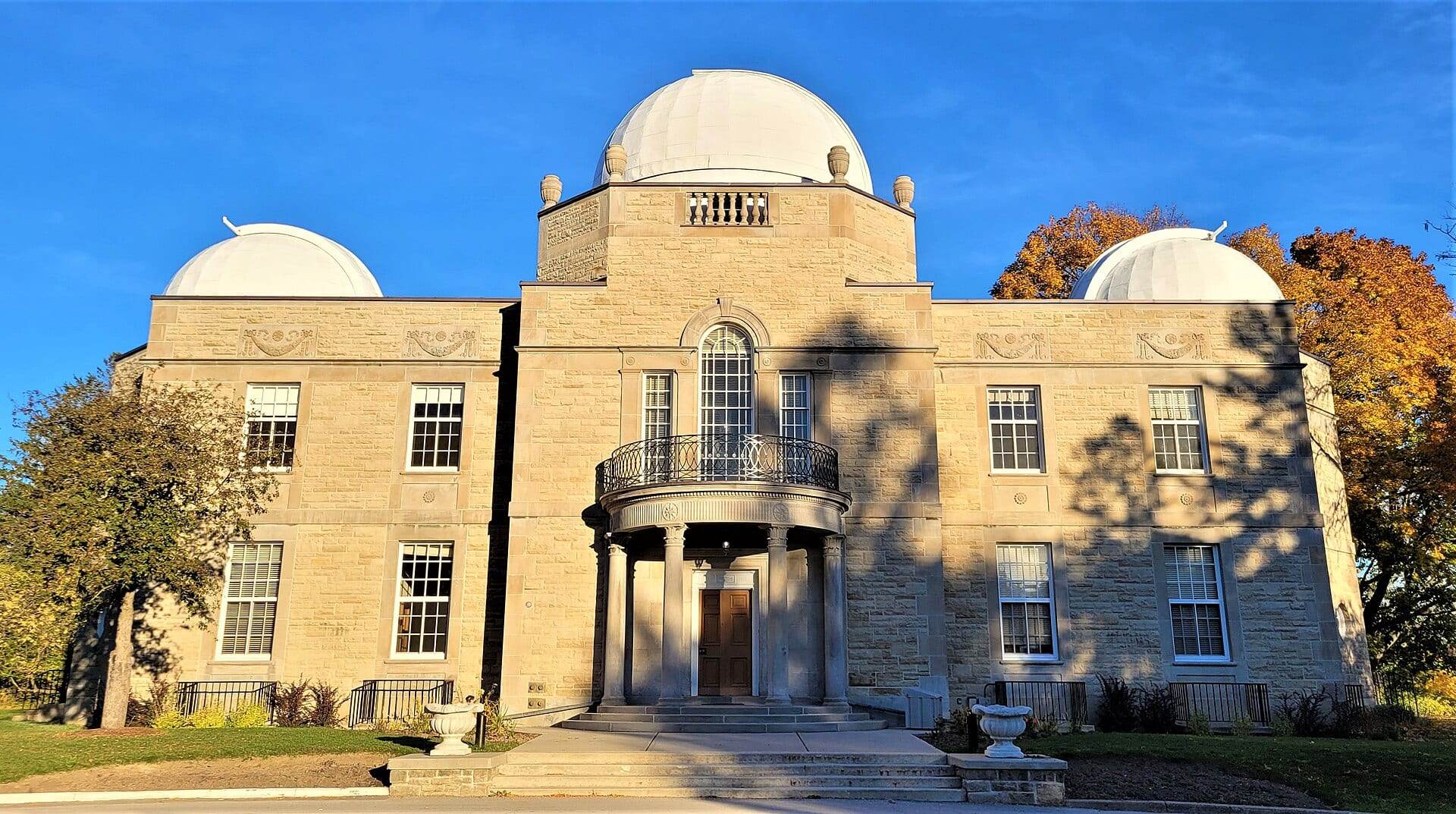 The domed administration building of the David Dunlap Observatory in Richmond Hill.